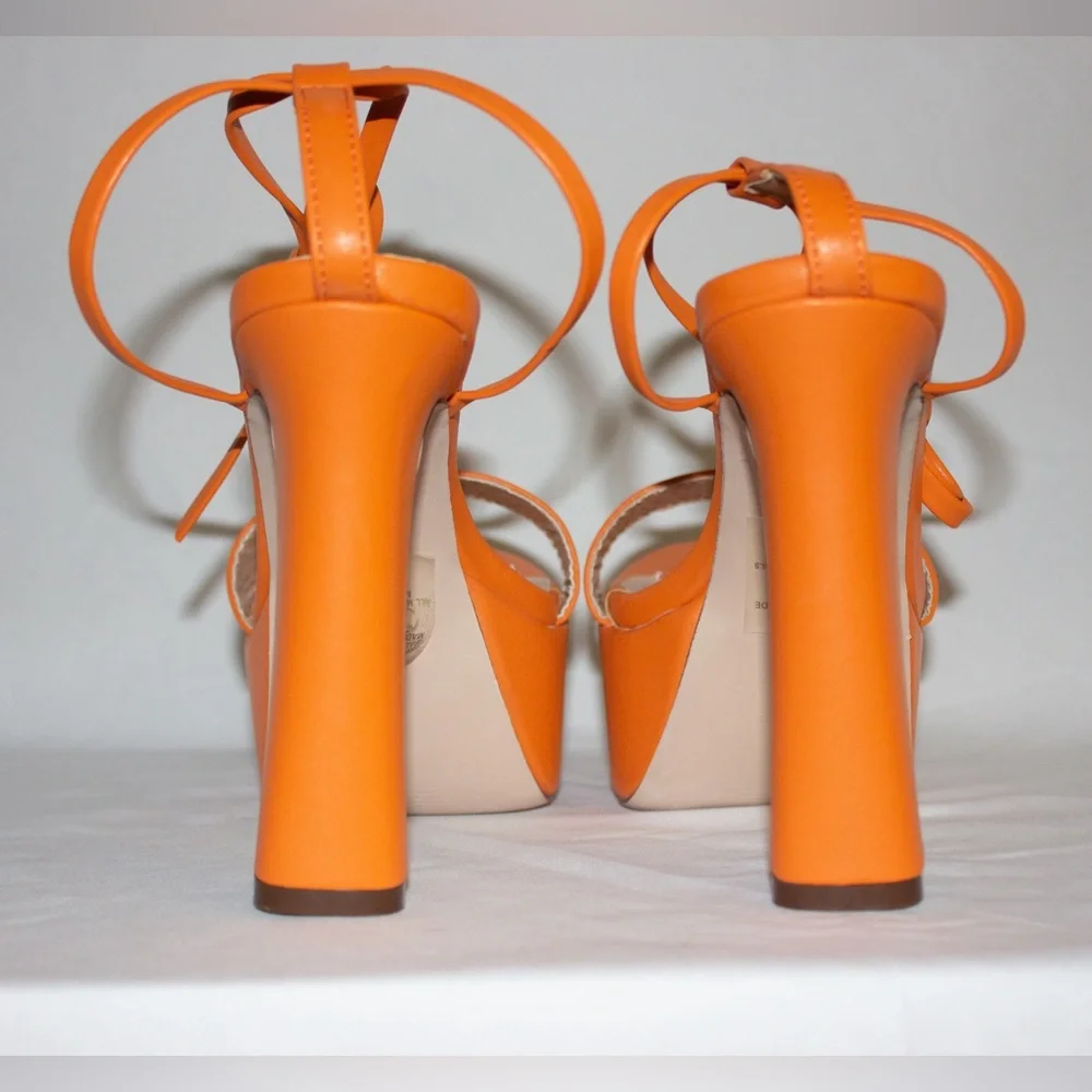 Chase + Chloe Platform Heels | Orange | 7.5 - Picture 5 of 6